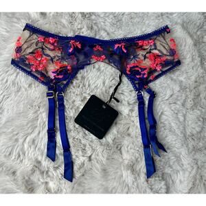 Honey Birdette WHITNEY🩷 Sapphire Pink Floral Lace Garter Small